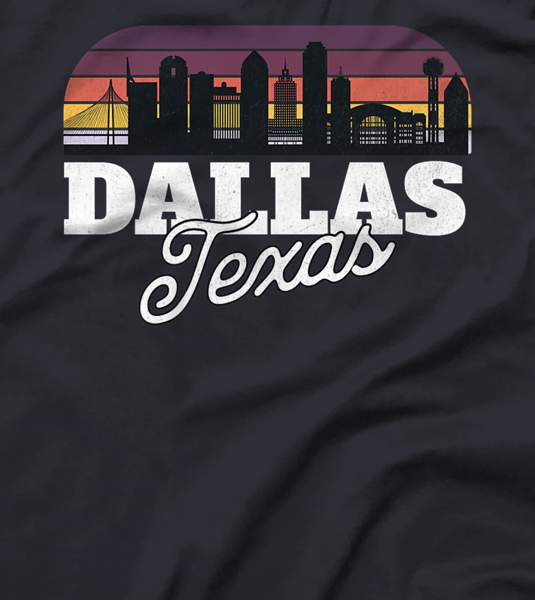 Dallas Texas Vintage Retro Skyline Premium T-Shirt