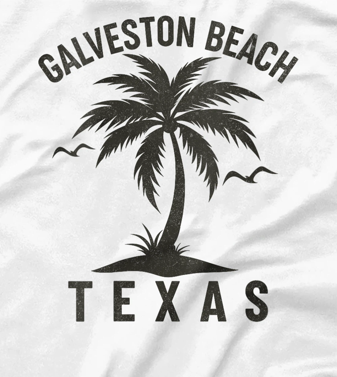 Womens Galveston Beach Texas Palm Tree Tropical Beach Summer T-Shirt