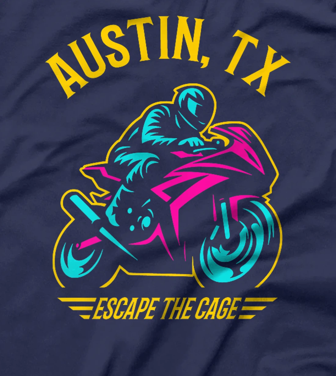 Womens Austin Texas Sport Bike Motorcycle Racing Design T-Shirt