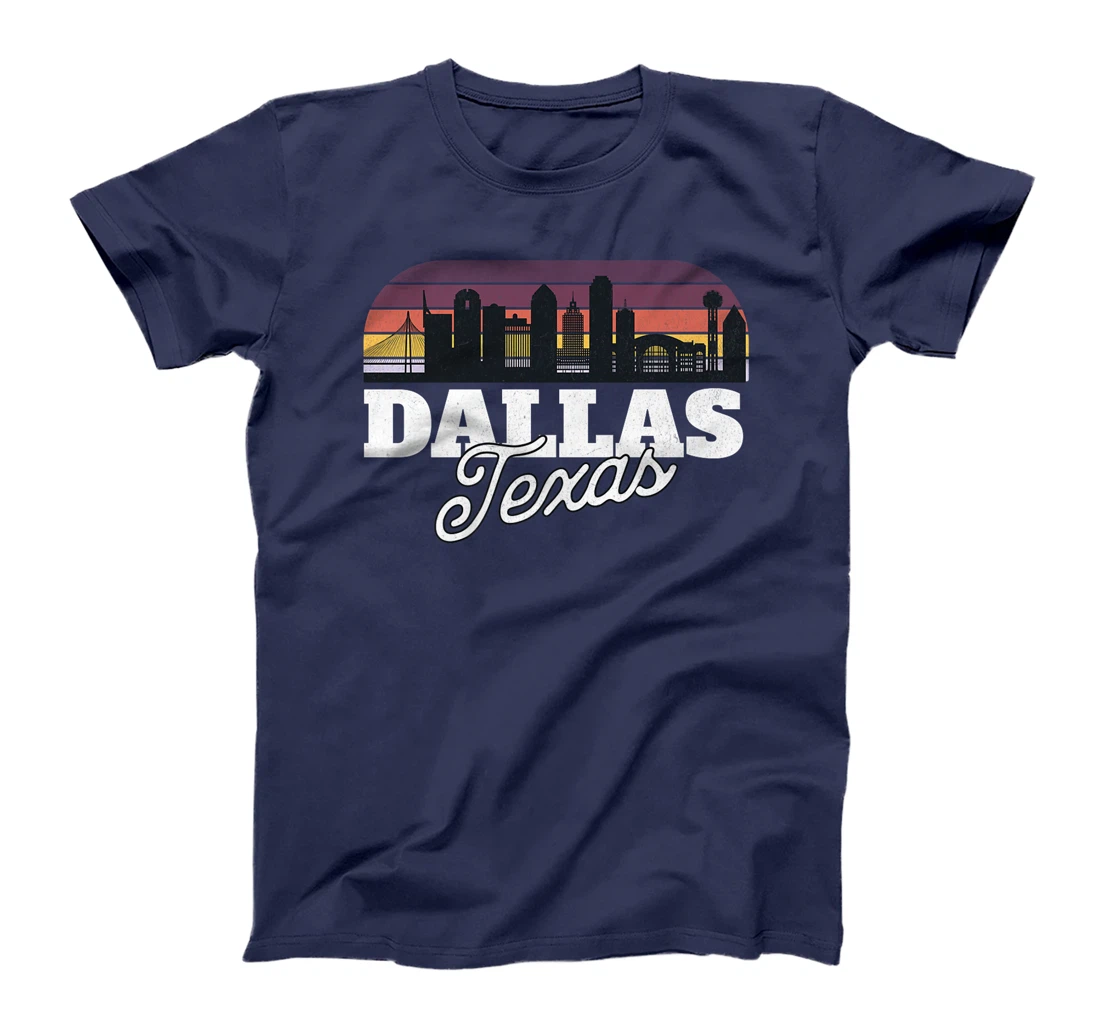 Dallas Texas Vintage Retro Skyline Premium T-Shirt