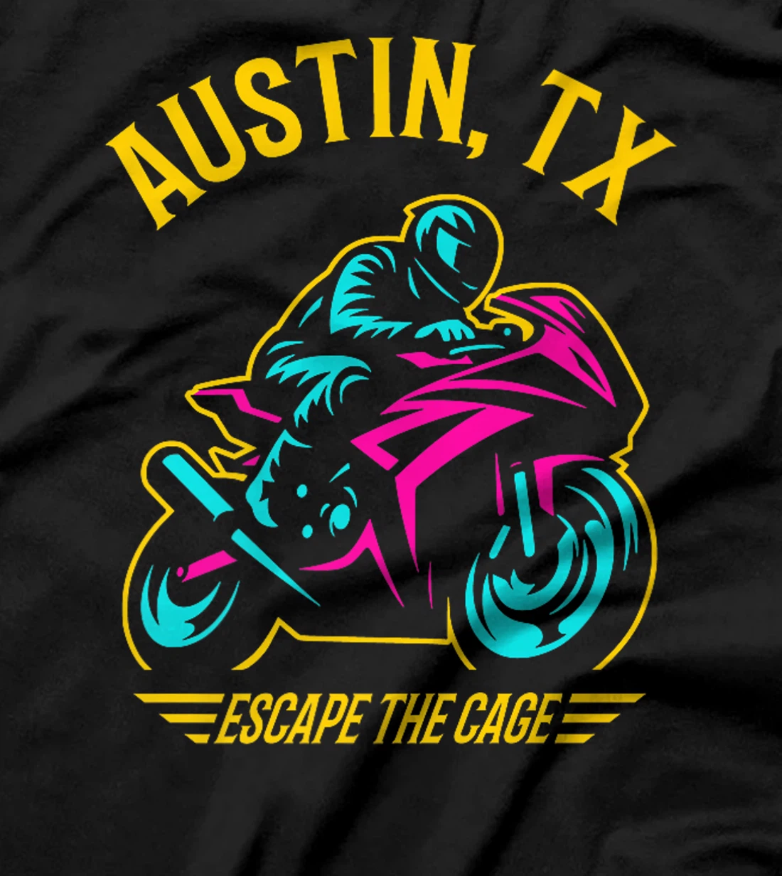 Womens Austin Texas Sport Bike Motorcycle Racing Design T-Shirt