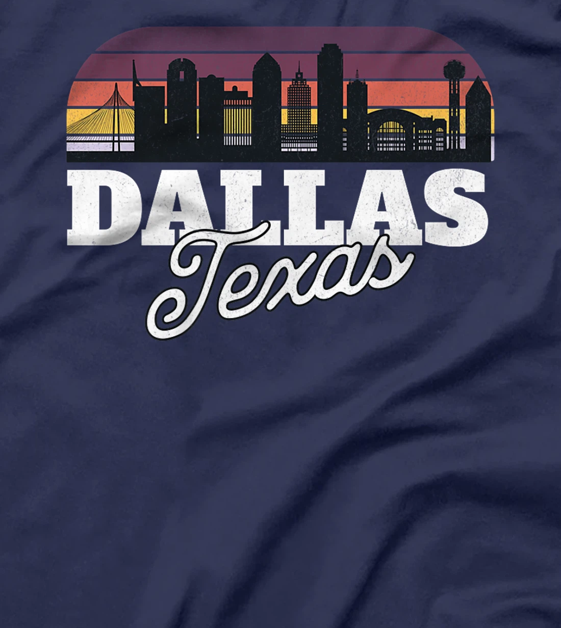 Dallas Texas Vintage Retro Skyline Premium T-Shirt