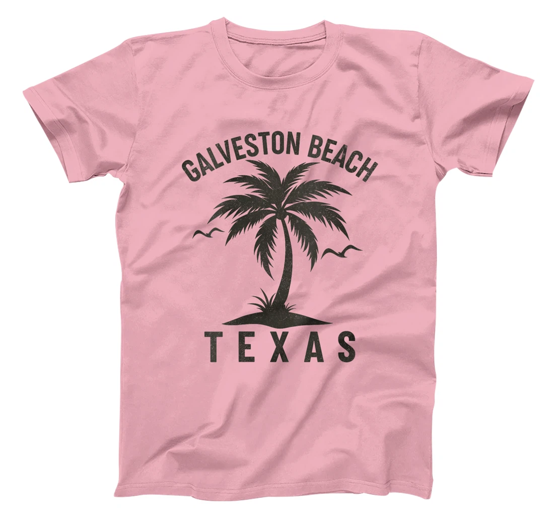 Womens Galveston Beach Texas Palm Tree Tropical Beach Summer T-Shirt