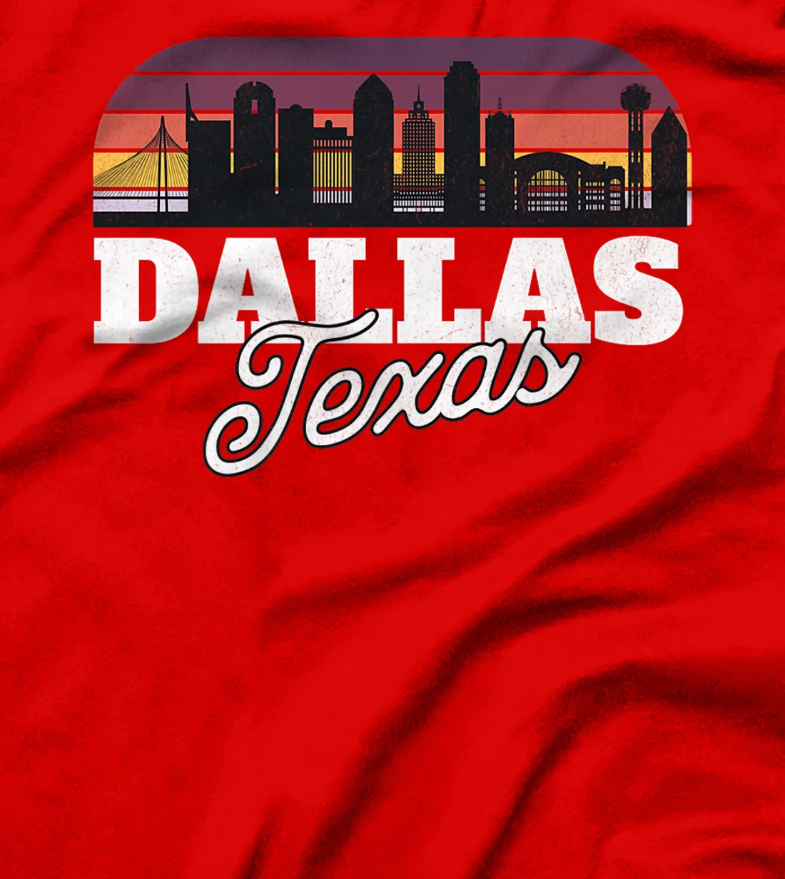 Dallas Texas Vintage Retro Skyline Premium T-Shirt