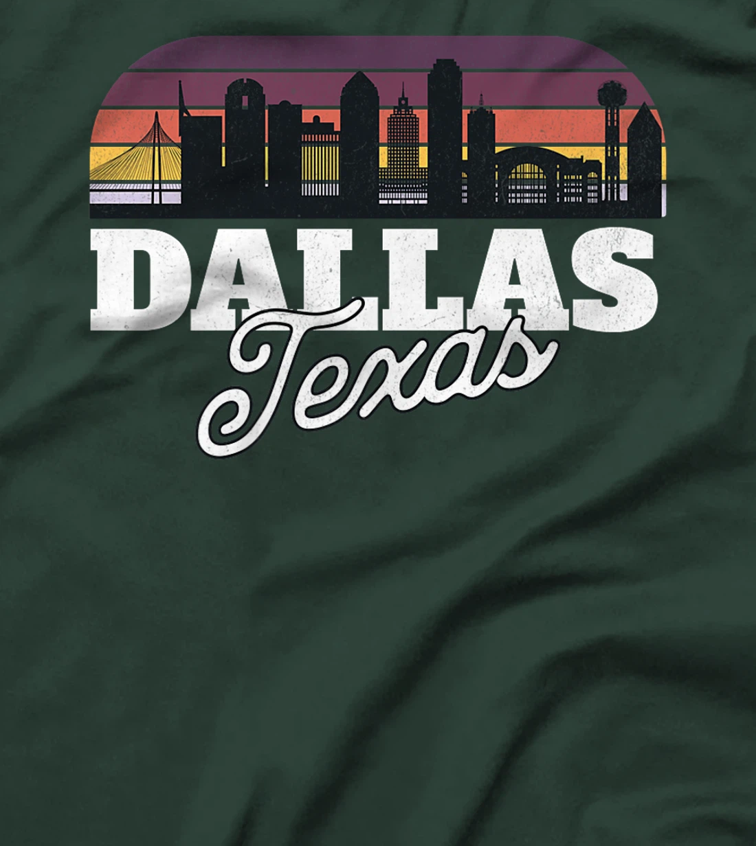 Dallas Texas Vintage Retro Skyline Premium T-Shirt