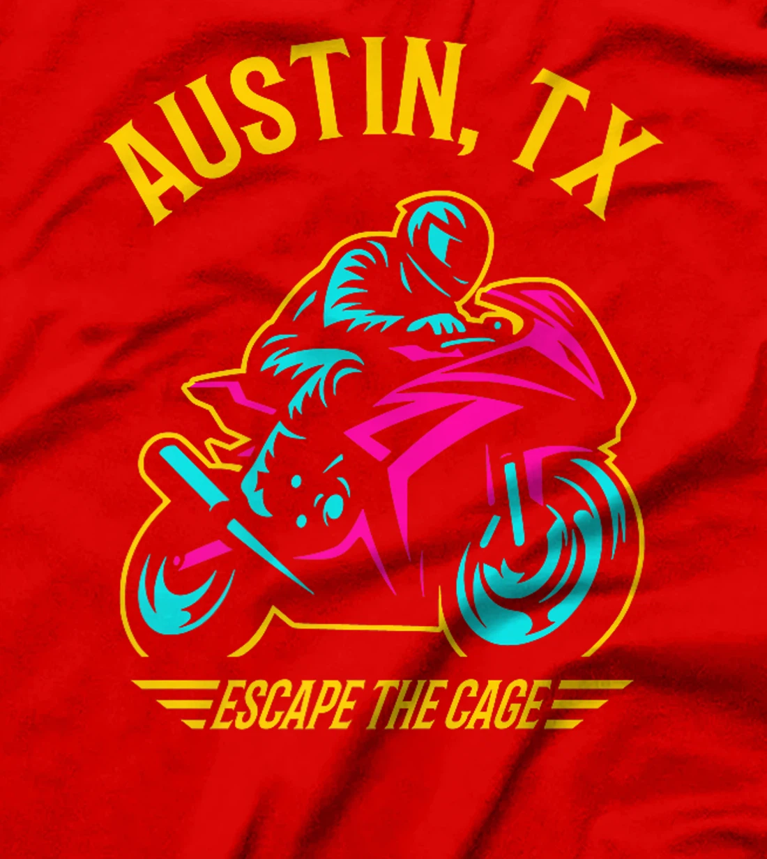 Womens Austin Texas Sport Bike Motorcycle Racing Design T-Shirt