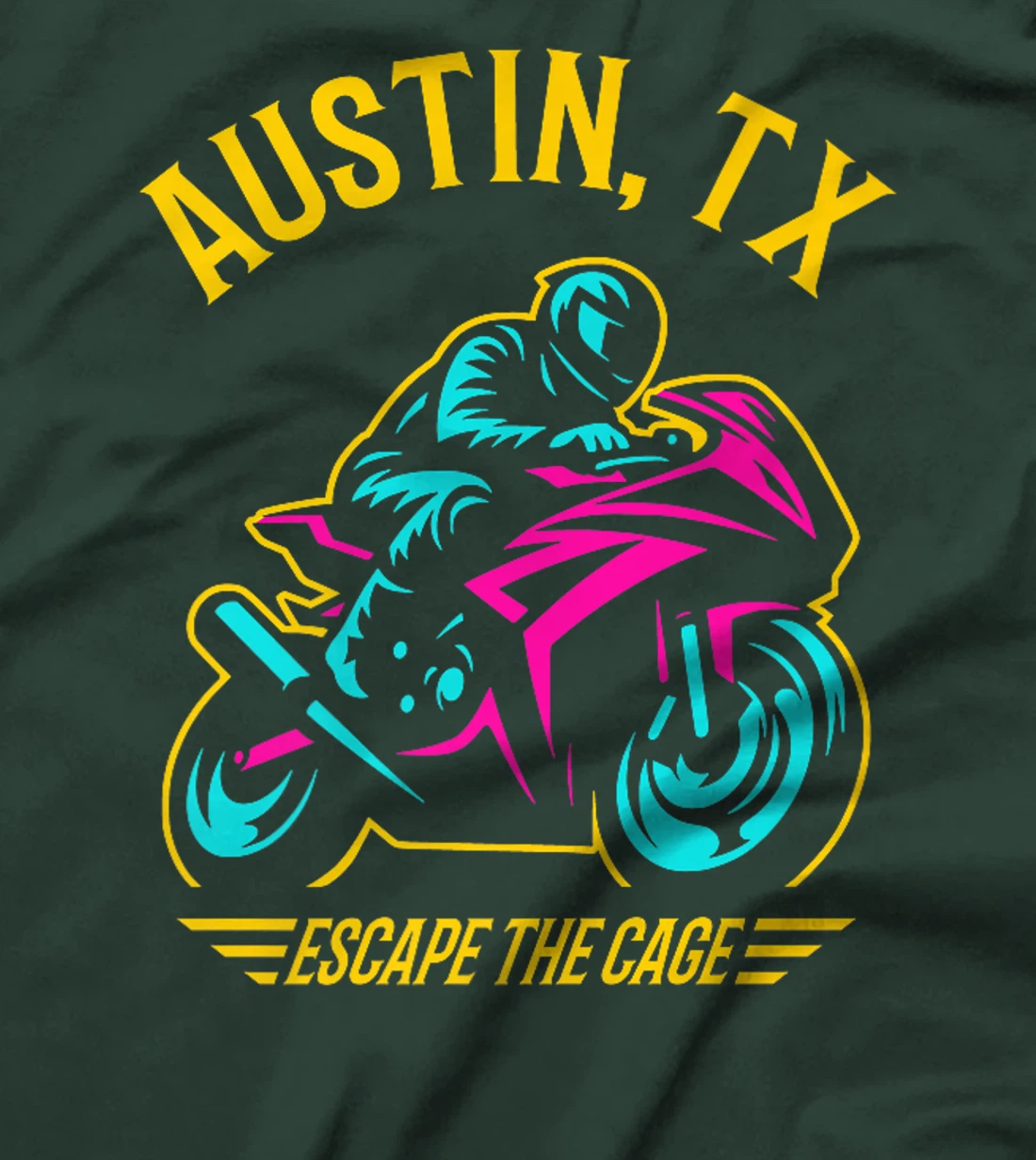 Womens Austin Texas Sport Bike Motorcycle Racing Design T-Shirt