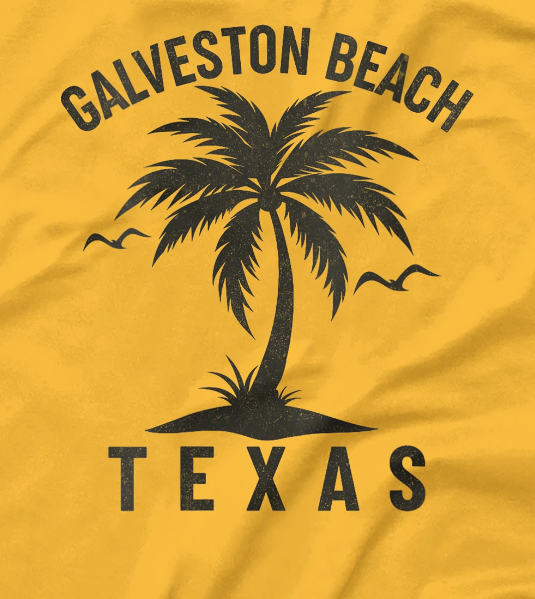 Womens Galveston Beach Texas Palm Tree Tropical Beach Summer T-Shirt