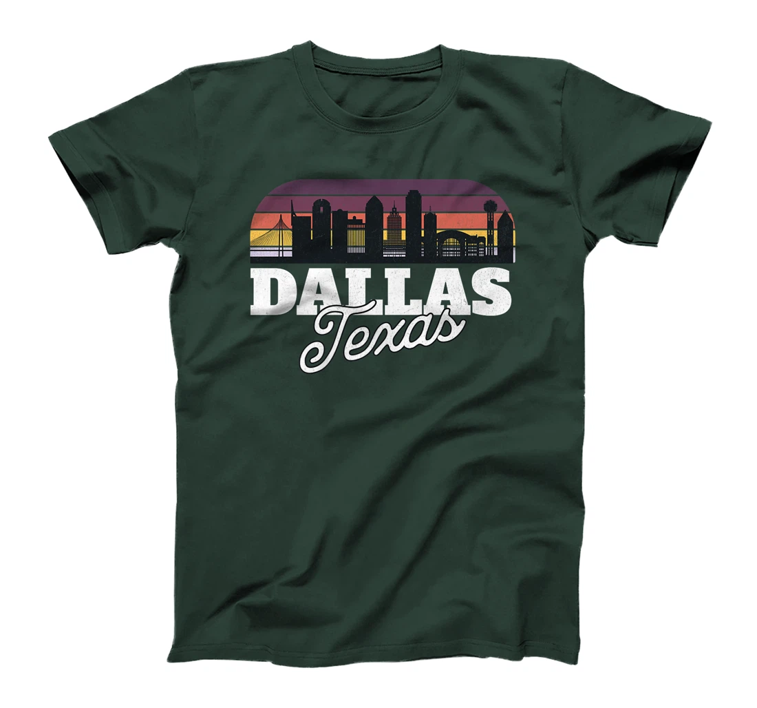 Dallas Texas Vintage Retro Skyline Premium T-Shirt