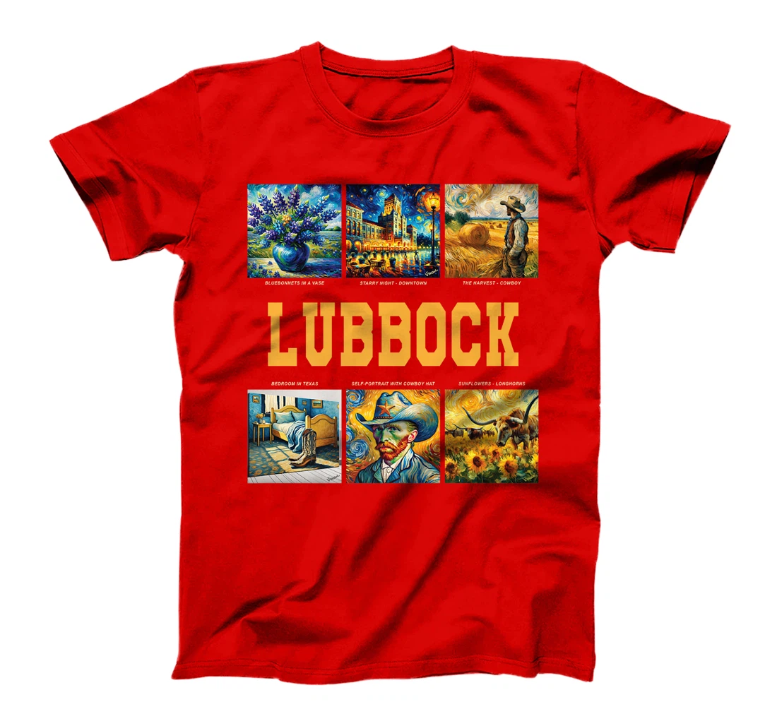 Lubbock, Texas Van Gogh Inspired Art Premium T-Shirt