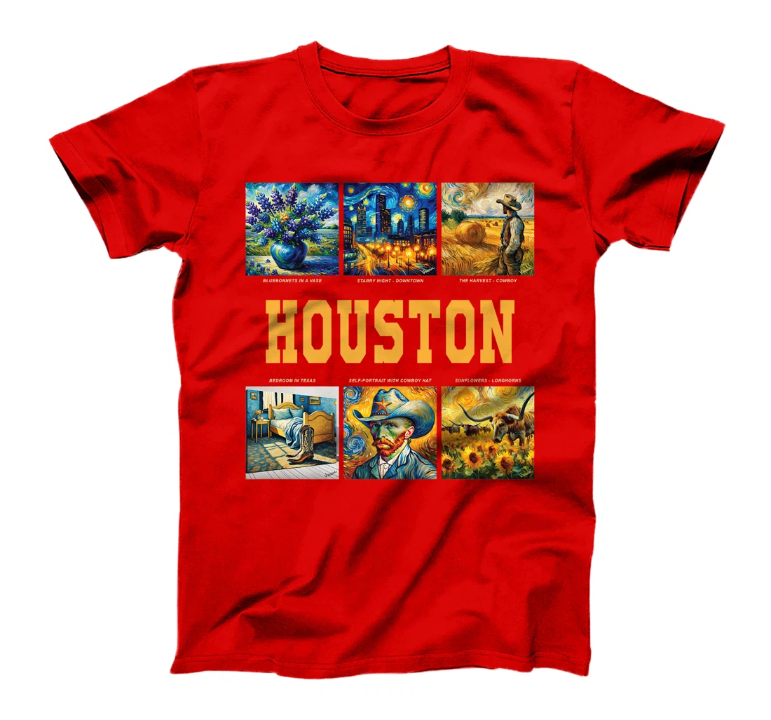 Houston, Texas Van Gogh Inspired Art Premium T-Shirt