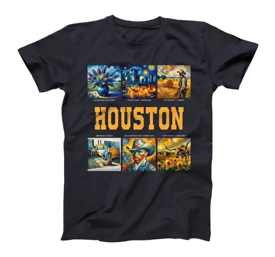 Houston, Texas Van Gogh Inspired Art Premium T-Shirt