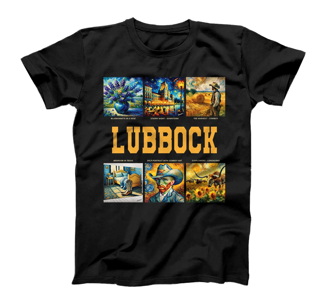 Lubbock, Texas Van Gogh Inspired Art Premium T-Shirt