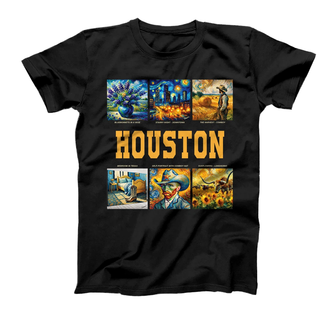 Houston, Texas Van Gogh Inspired Art Premium T-Shirt