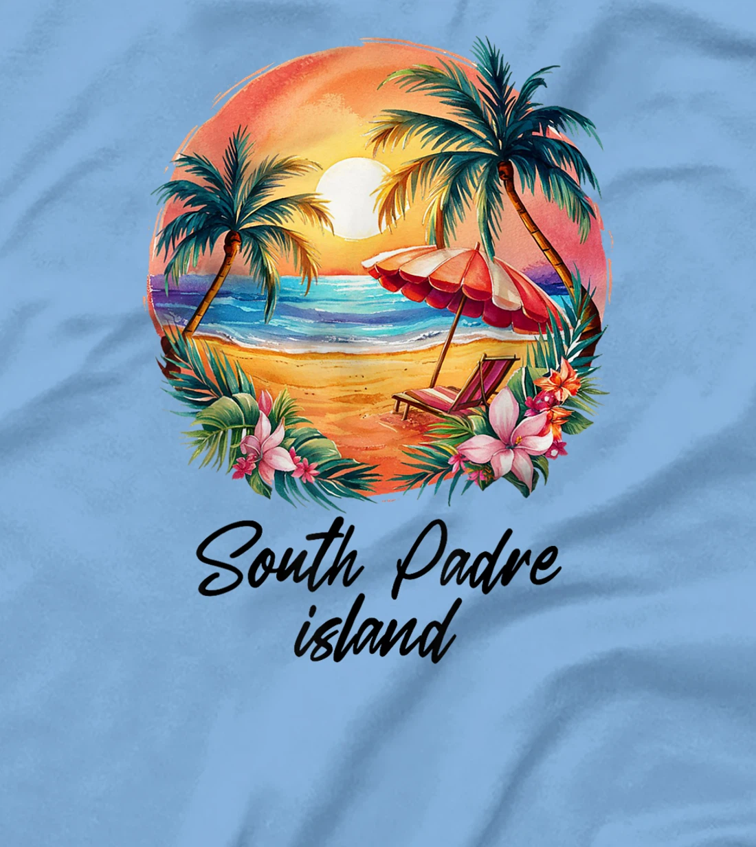 Womens South Padre Island Travel, Texas Tourist Summer Vacation T-Shirt