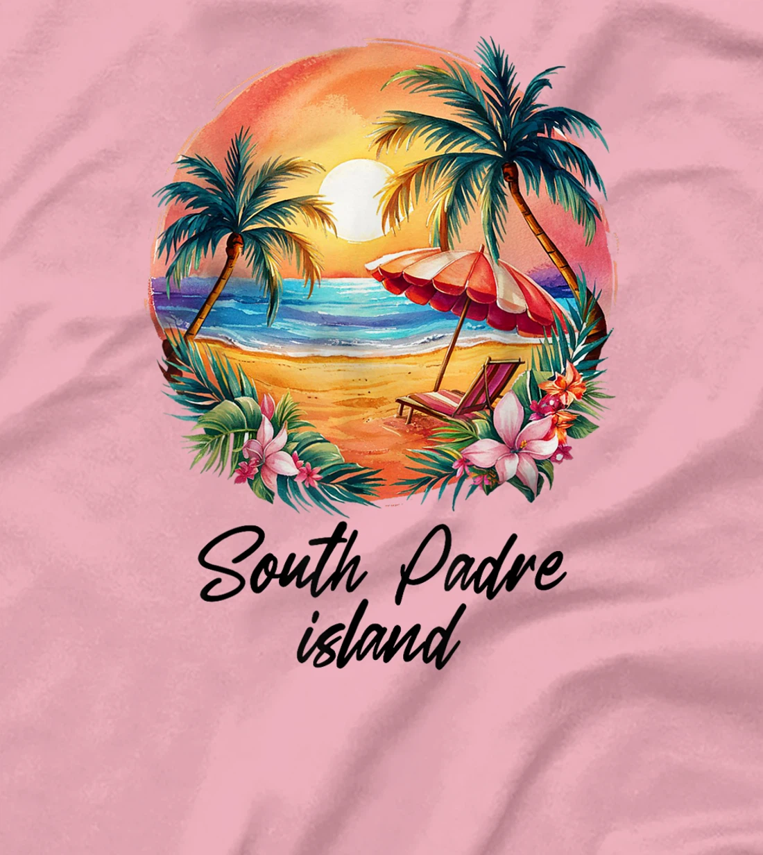 Womens South Padre Island Travel, Texas Tourist Summer Vacation T-Shirt