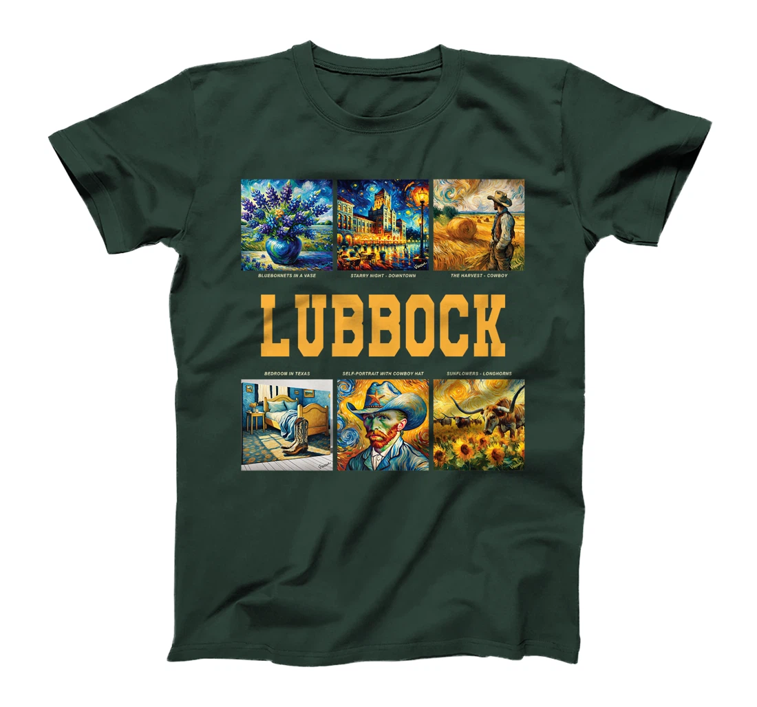 Lubbock, Texas Van Gogh Inspired Art Premium T-Shirt