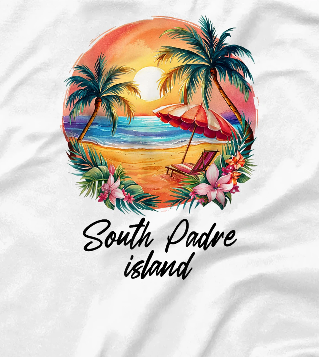 Womens South Padre Island Travel, Texas Tourist Summer Vacation T-Shirt