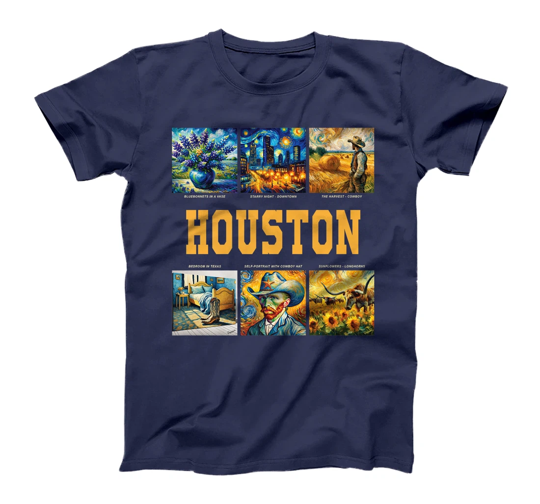 Houston, Texas Van Gogh Inspired Art Premium T-Shirt