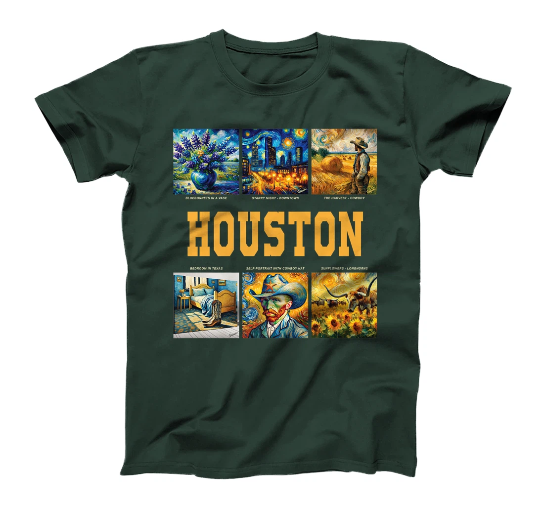 Houston, Texas Van Gogh Inspired Art Premium T-Shirt