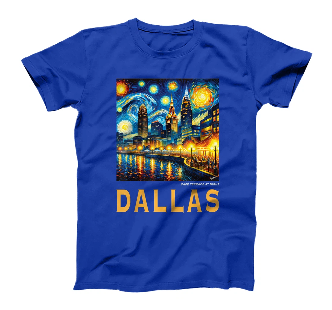 Dallas City Texas, Van Gogh Inspired T-Shirt