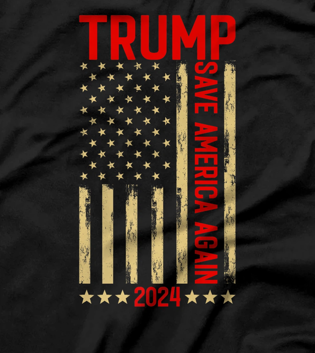 Womens Trump 2024 Save America Again Shirt - Vote Trump US Flag T-Shirt