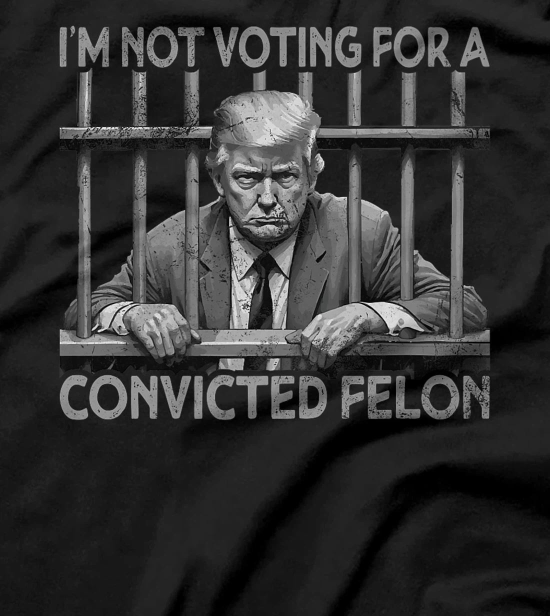 Still Not Voting Convicted Felon Vintage US Flag Trump Premium T-Shirt