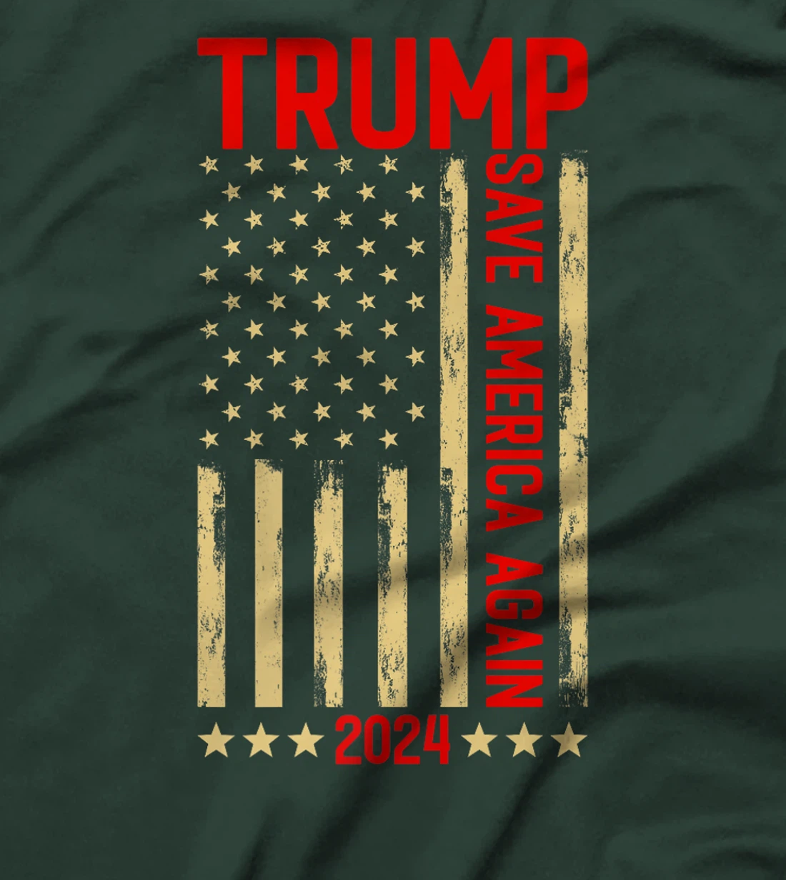 Womens Trump 2024 Save America Again Shirt - Vote Trump US Flag T-Shirt