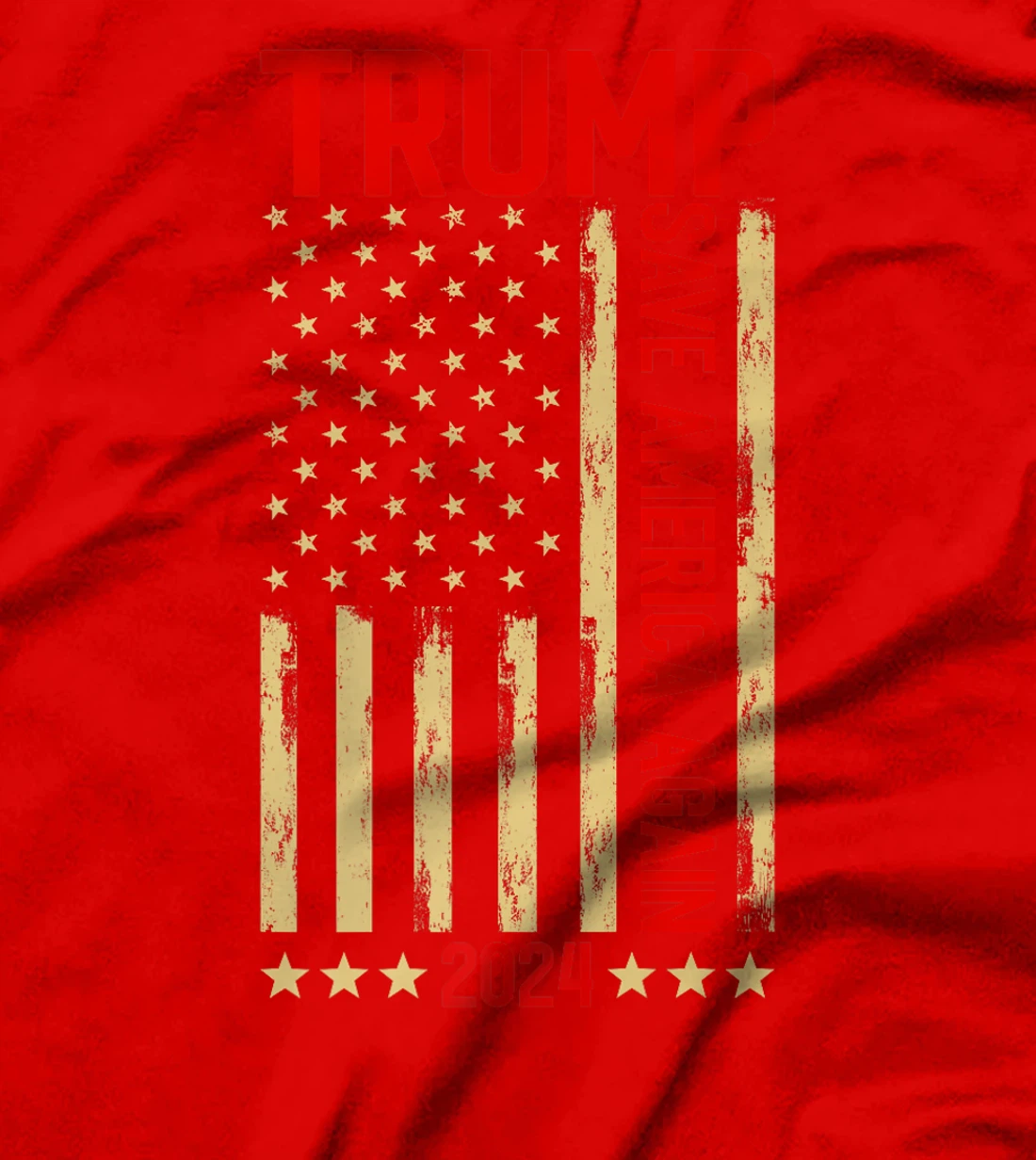 Womens Trump 2024 Save America Again Shirt - Vote Trump US Flag T-Shirt