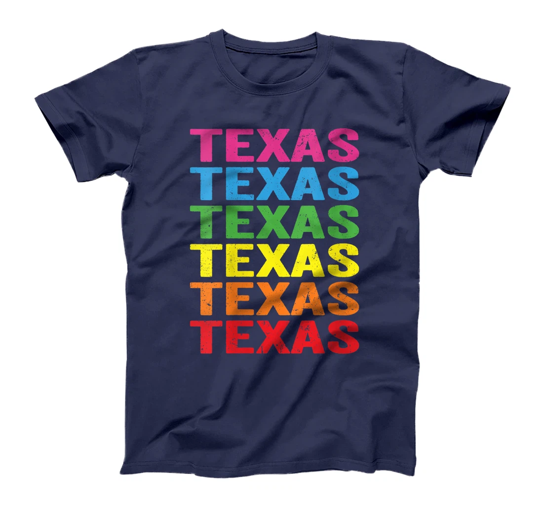 Womens State of Texas LGBTQ Rainbow Flag Lesbian Gay Pride Month T-Shirt