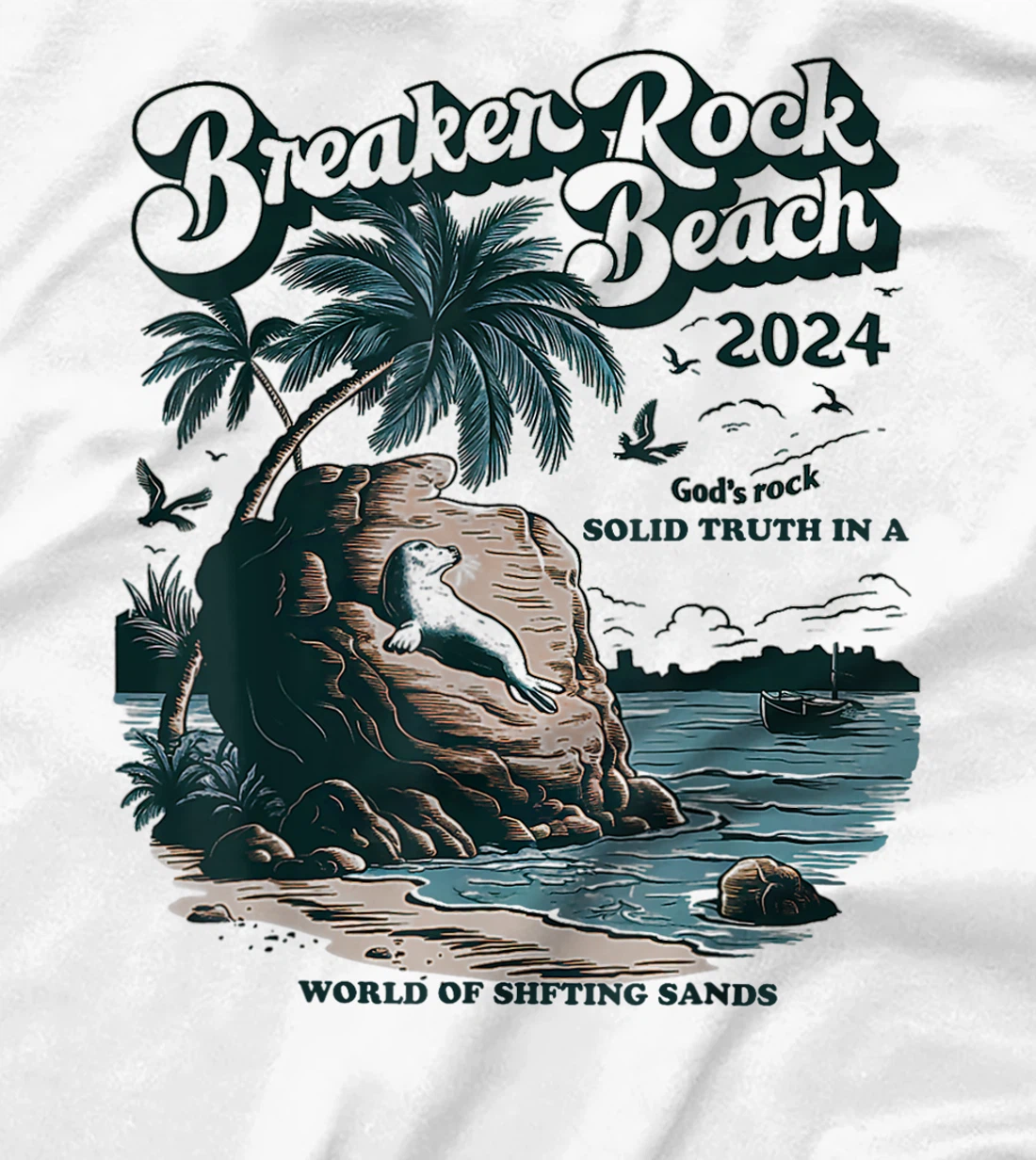 Breaker Rock Beach God's Rock Solid Truth In A World VBS T-Shirt