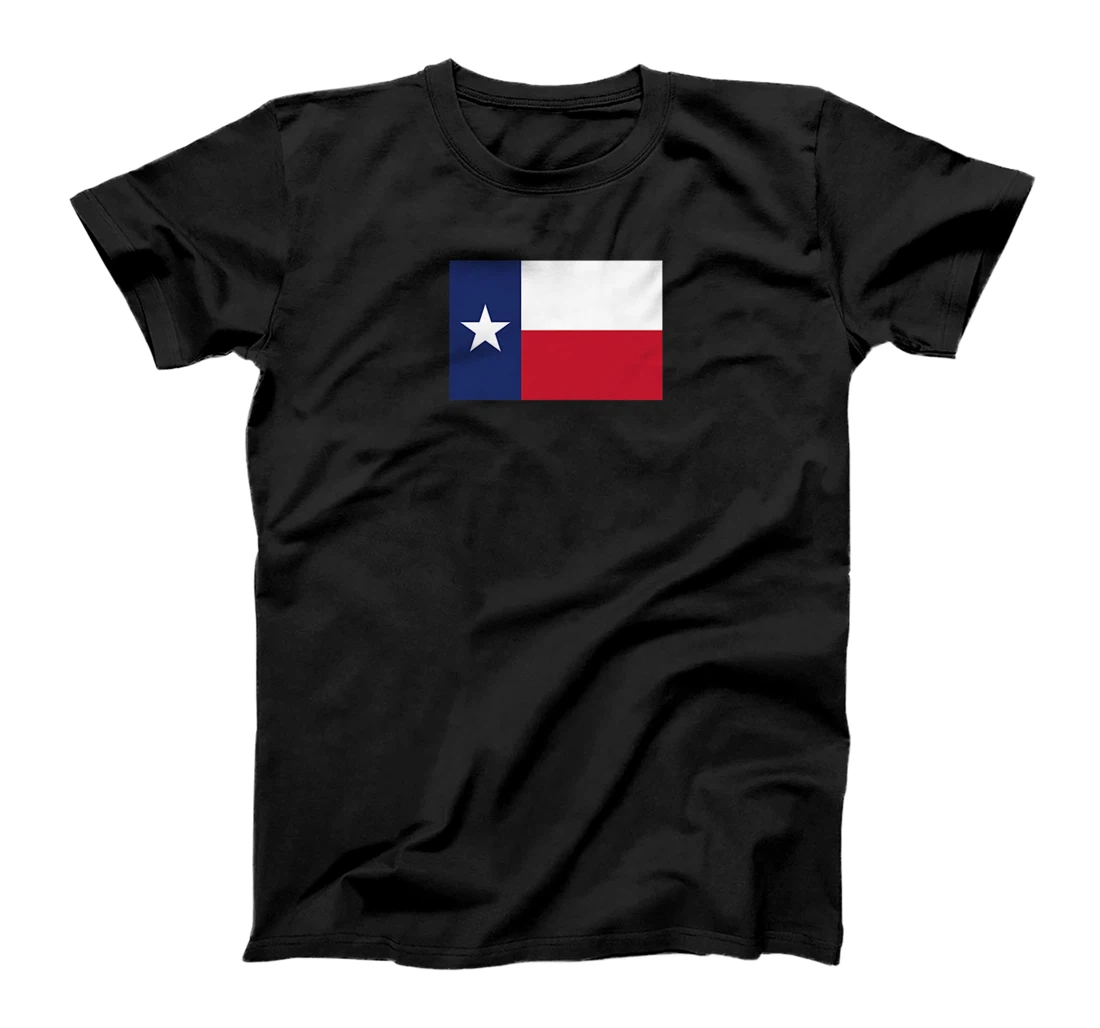 Texas Women Men Left Chest Texas State Flag White Outfit Premium T-Shirt