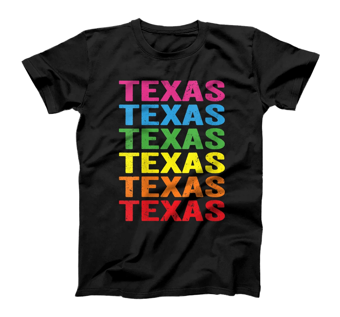 Womens State of Texas LGBTQ Rainbow Flag Lesbian Gay Pride Month T-Shirt
