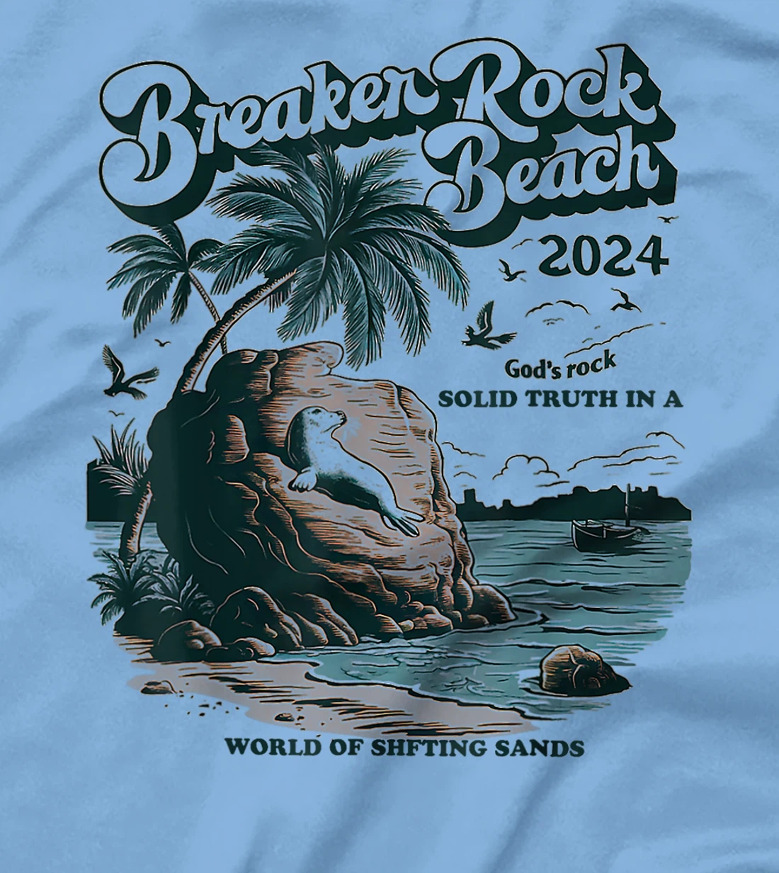 Breaker Rock Beach God's Rock Solid Truth In A World VBS T-Shirt