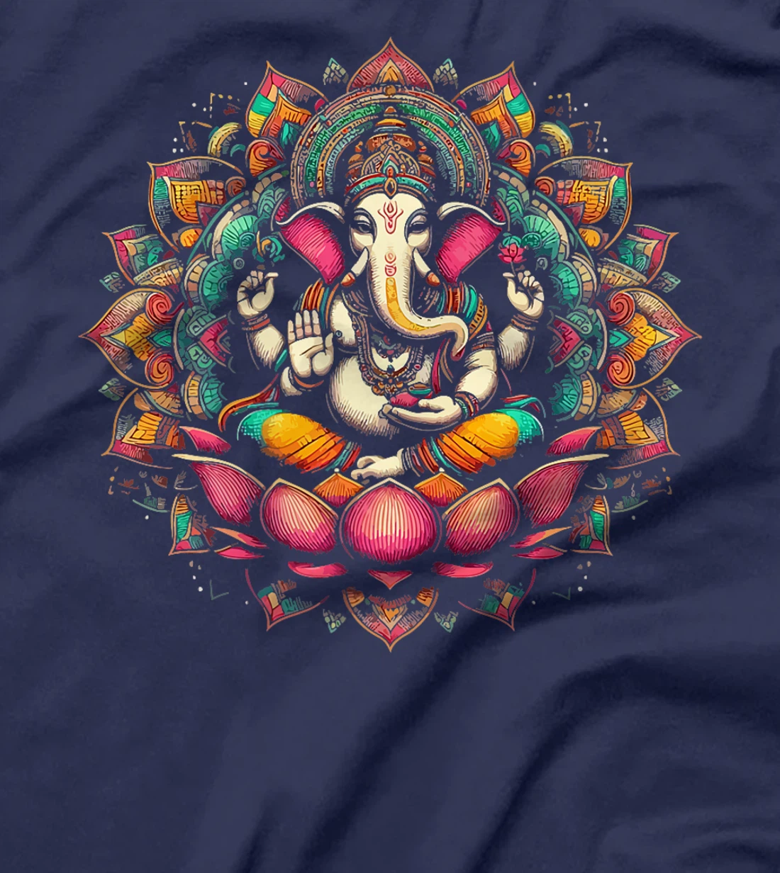 Ganesh Symbol Yoga Hindu Elephant God Ganesha Puja Premium T-Shirt