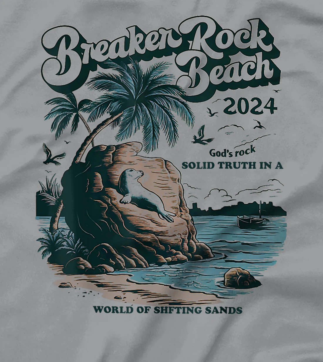Breaker Rock Beach God's Rock Solid Truth In A World VBS T-Shirt