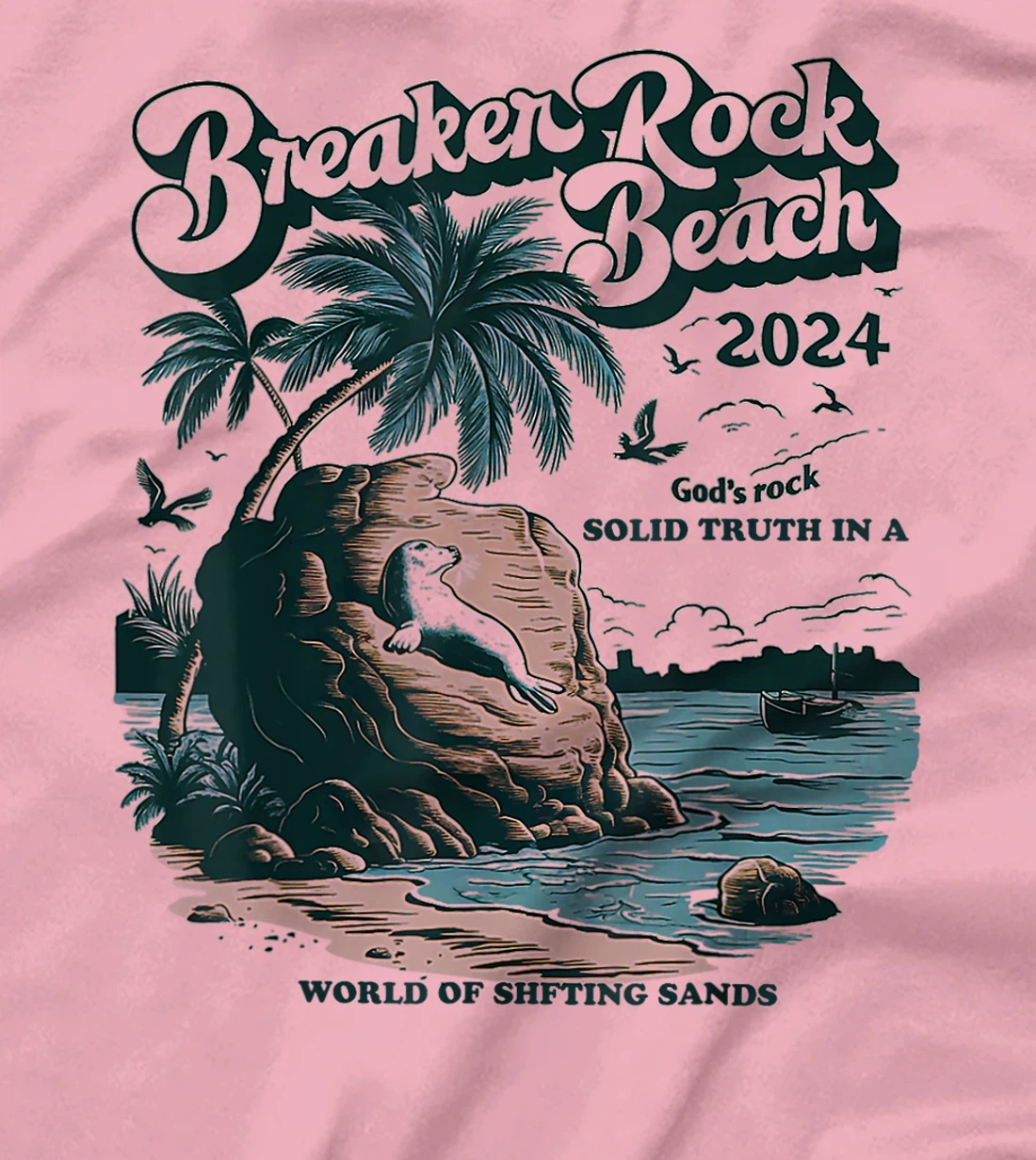 Breaker Rock Beach God's Rock Solid Truth In A World VBS T-Shirt