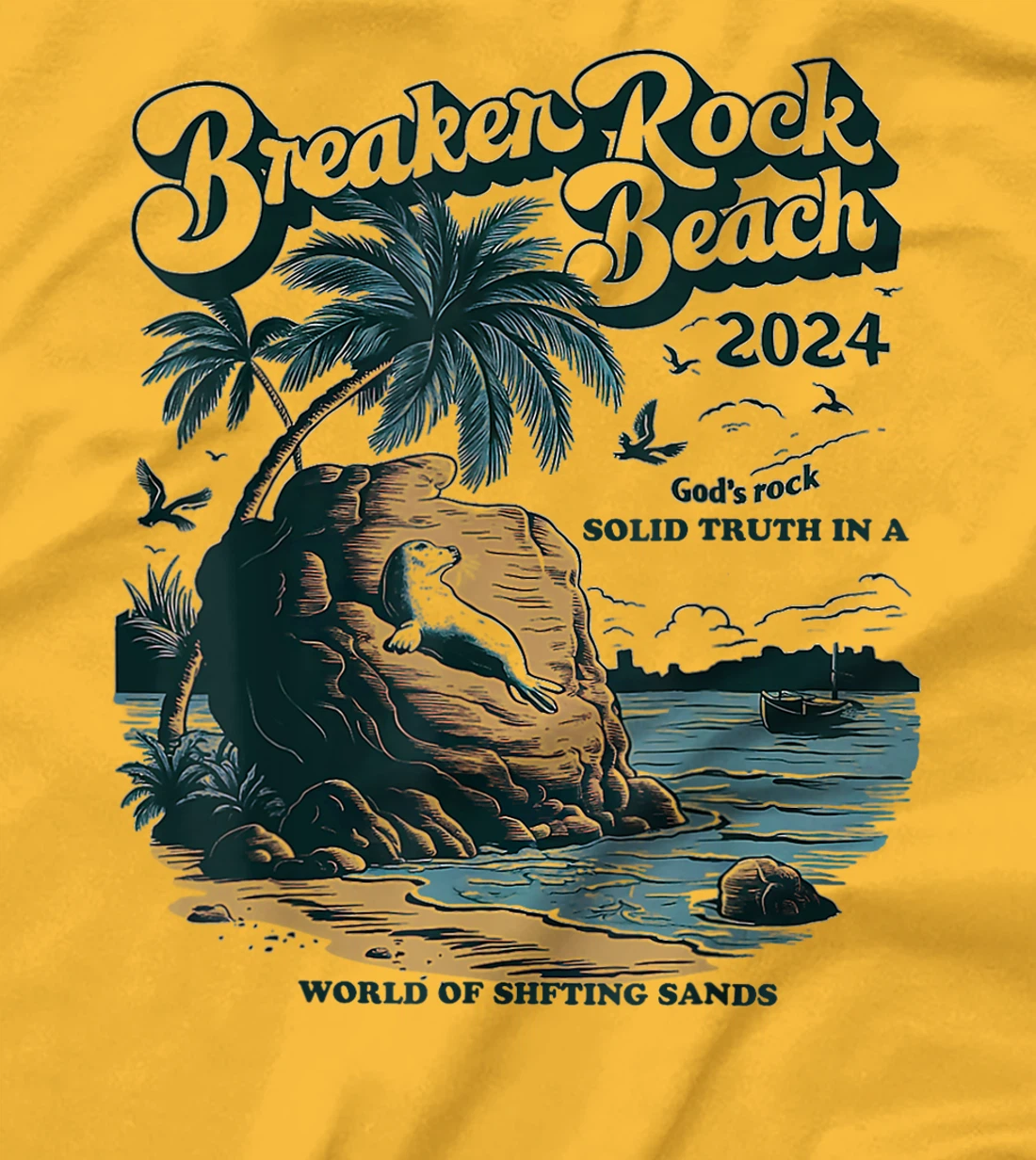 Breaker Rock Beach God's Rock Solid Truth In A World VBS T-Shirt