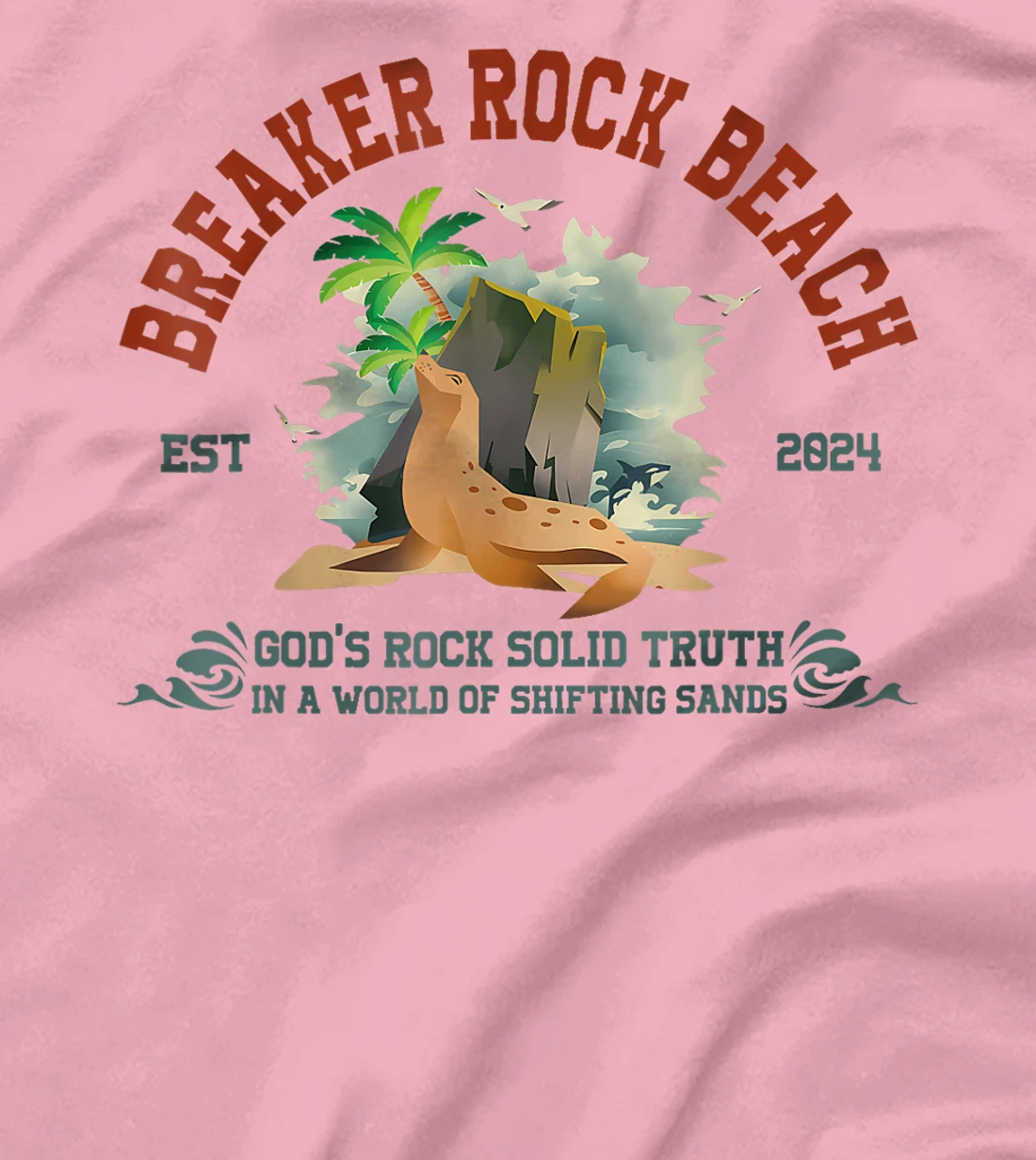 Breaker Rock Beach Vbs 2024 Christian God'S Rock Solid Truth T-Shirt