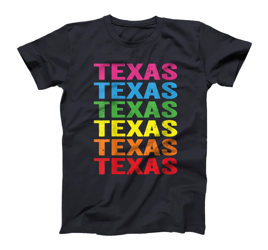 Womens State of Texas LGBTQ Rainbow Flag Lesbian Gay Pride Month T-Shirt