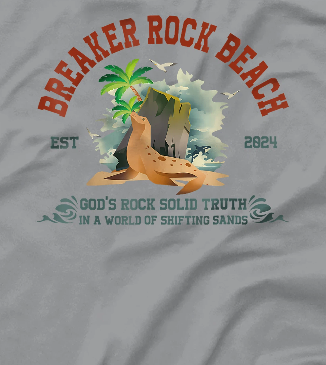 Breaker Rock Beach Vbs 2024 Christian God'S Rock Solid Truth T-Shirt