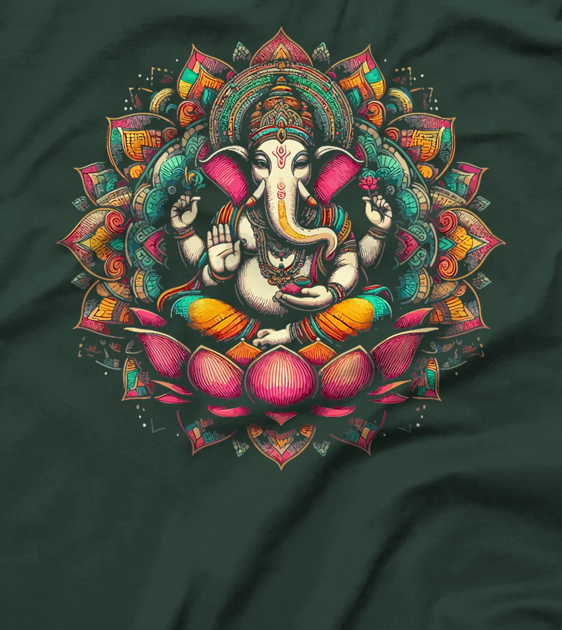 Ganesh Symbol Yoga Hindu Elephant God Ganesha Puja Premium T-Shirt