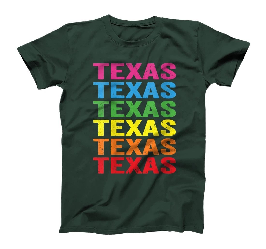 Womens State of Texas LGBTQ Rainbow Flag Lesbian Gay Pride Month T-Shirt