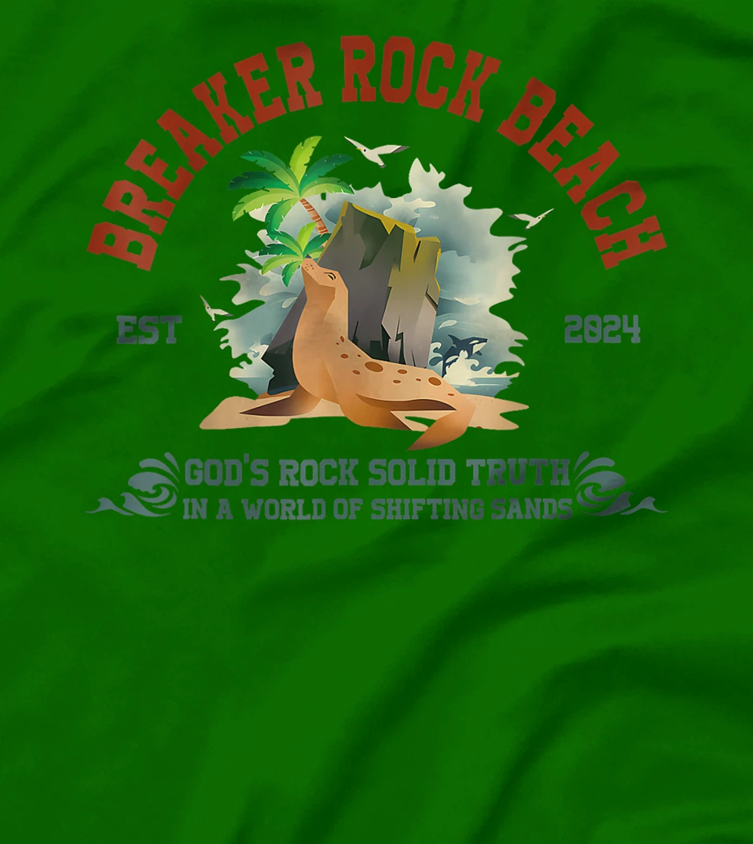 Breaker Rock Beach Vbs 2024 Christian God'S Rock Solid Truth T-Shirt