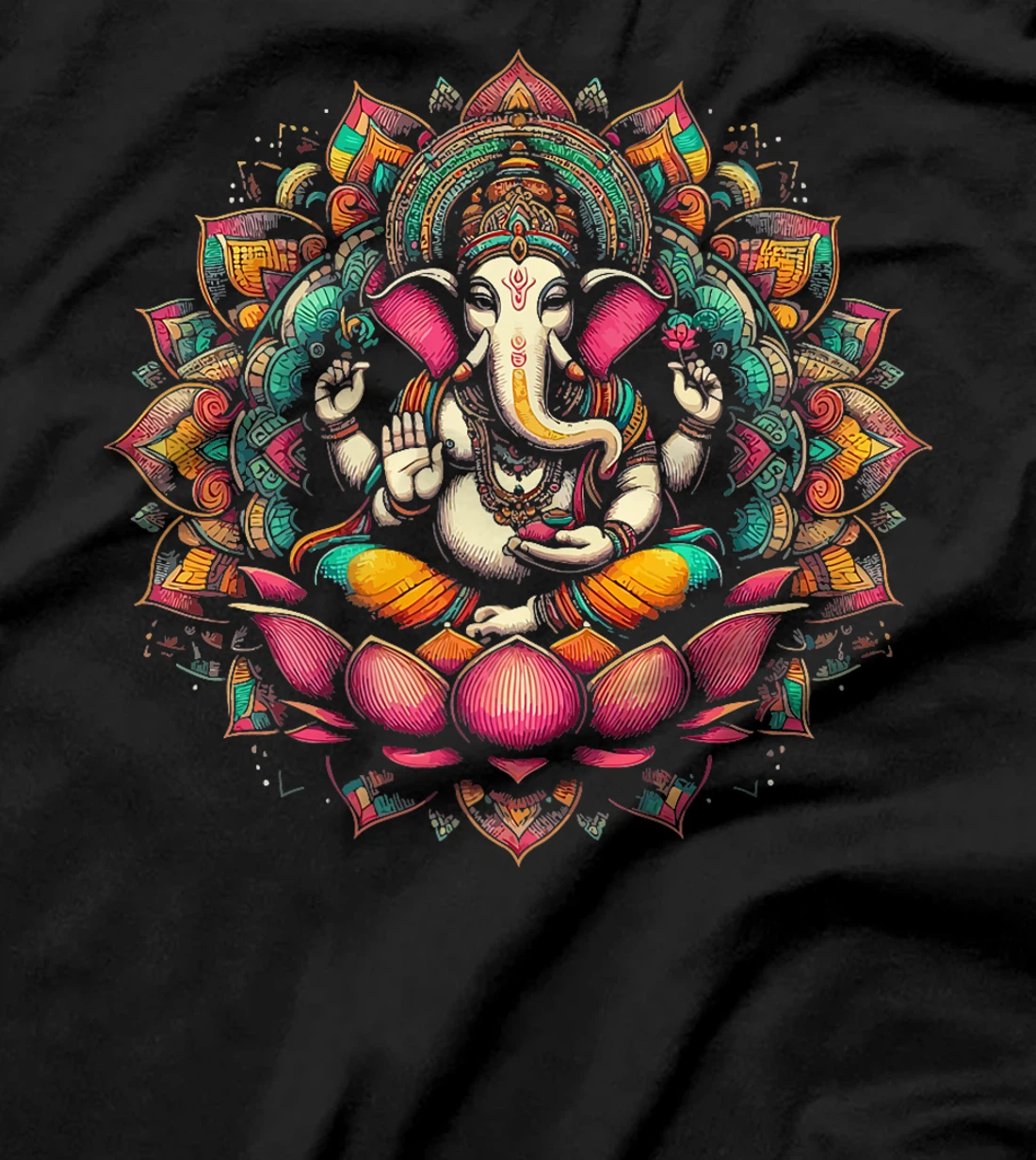 Ganesh Symbol Yoga Hindu Elephant God Ganesha Puja Premium T-Shirt