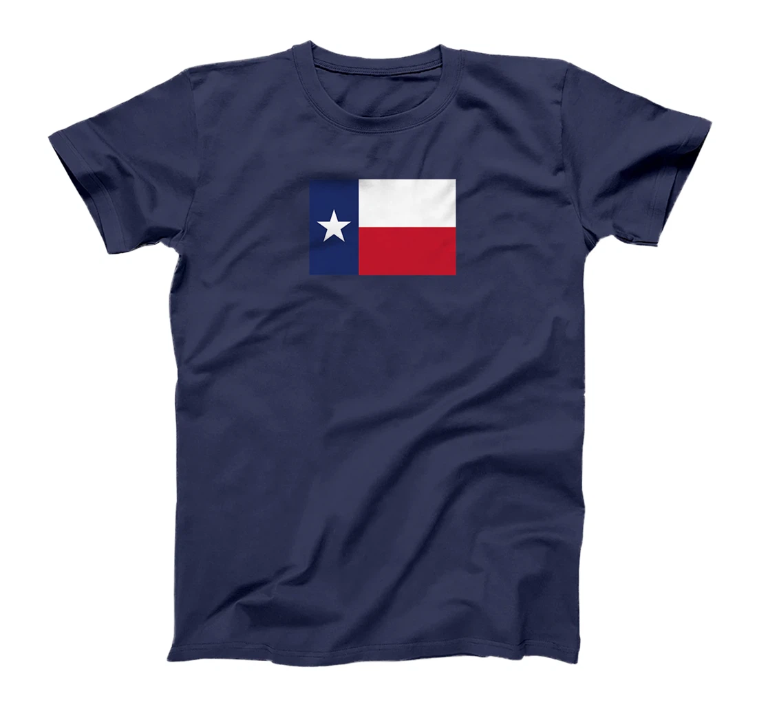 Texas Women Men Left Chest Texas State Flag White Outfit Premium T-Shirt