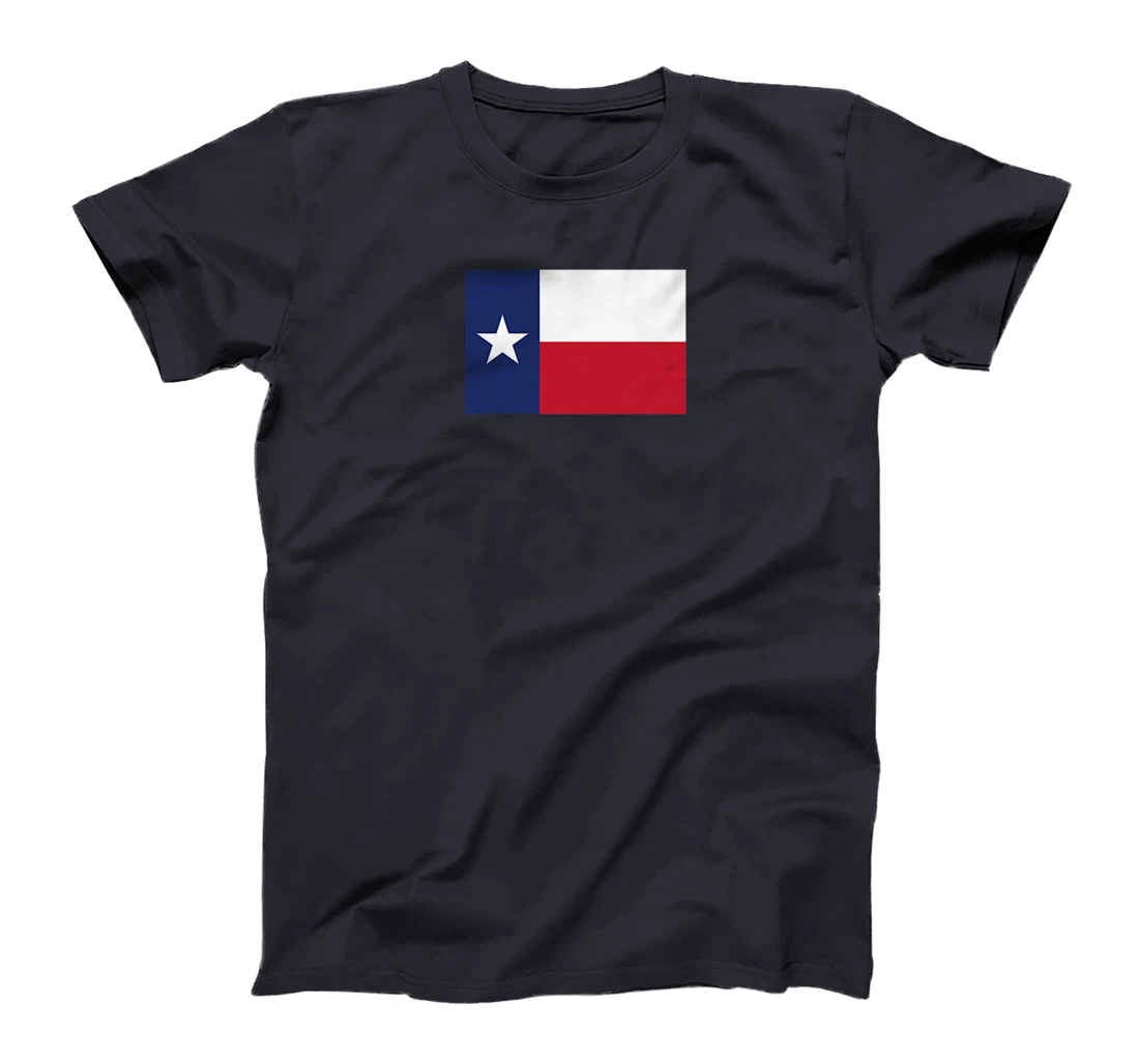 Texas Women Men Left Chest Texas State Flag White Outfit Premium T-Shirt