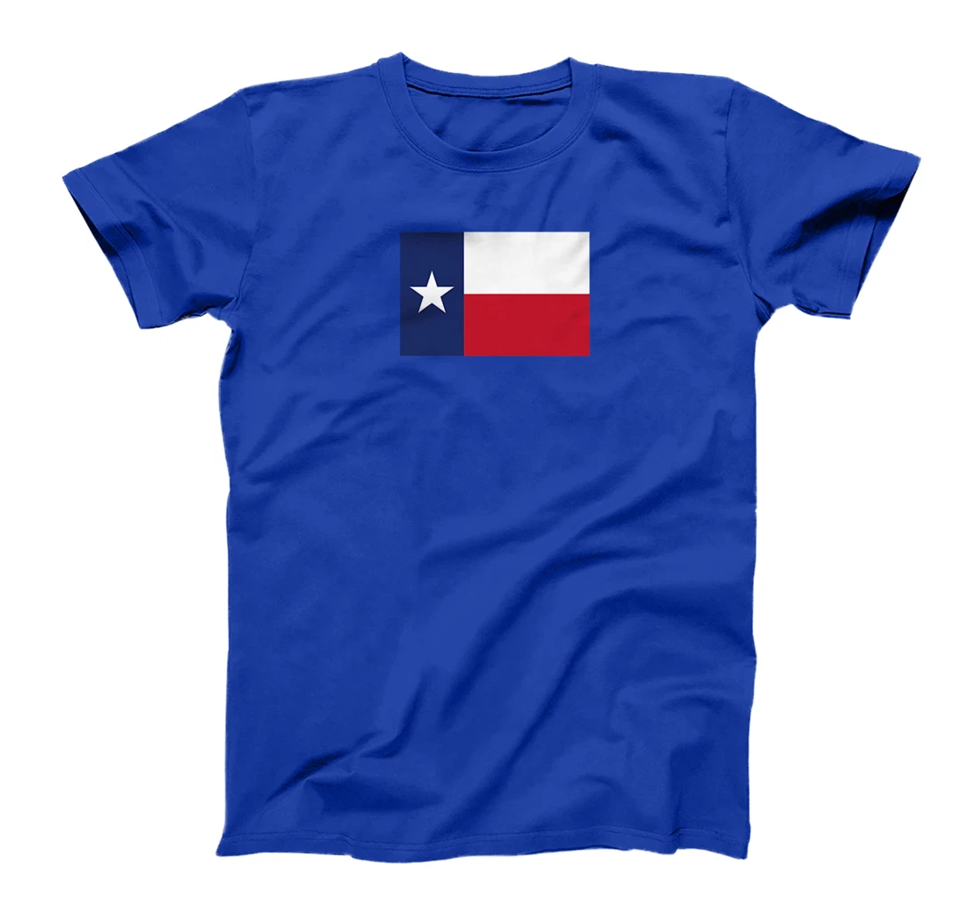 Texas Women Men Left Chest Texas State Flag White Outfit Premium T-Shirt