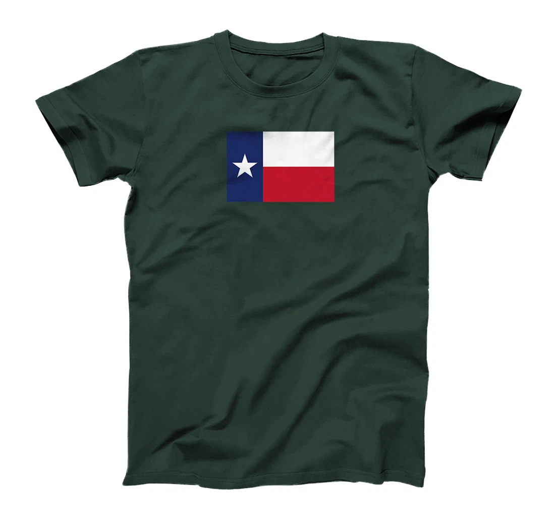 Texas Women Men Left Chest Texas State Flag White Outfit Premium T-Shirt