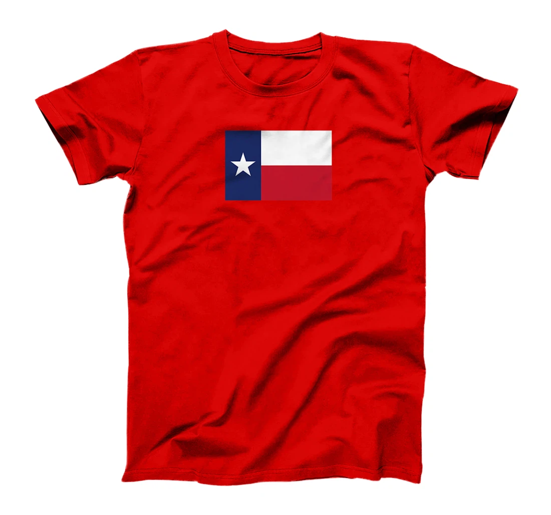 Texas Women Men Left Chest Texas State Flag White Outfit Premium T-Shirt